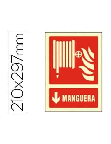 Pictograma syssa señal de manguera en pvc fotoluminiscente 210x297 mm