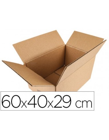 Caja para embalar q-connect americana 600x400x290 mm espesor carton 5 mm