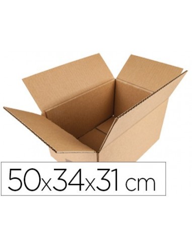 Caja para embalar q-connect americana 500x340x310 mm espesor carton 5 mm