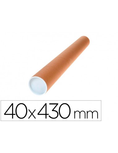 Tubo de carton q-connect portadocumentos tapa plastico 40x430 mm