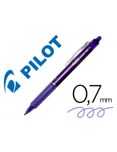 Boligrafo pilot frixion clicker borrable 0,7 mm color violeta