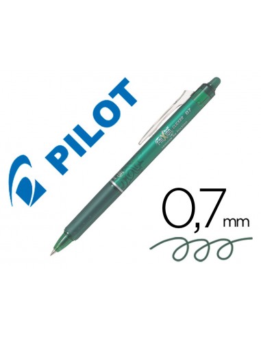 Boligrafo pilot frixion clicker borrable 0,7 mm color verde claro