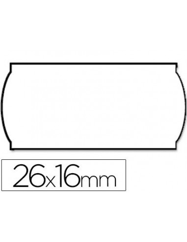 Etiquetas meto onduladas 26x16 mm blanca adh.2 rollo de 1200 etiquetas