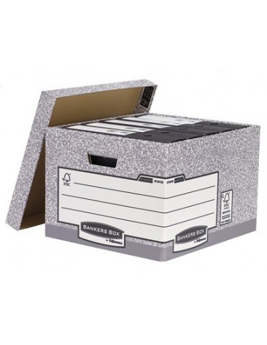 Cajon fellowes carton reciclado para almacenamiento de archivo capacidad 4 cajas de archivo tamaño folio