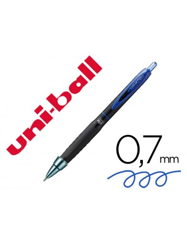 Boligrafo uni-ball roller umn-307 retractil 0,7 mm tinta gel azul