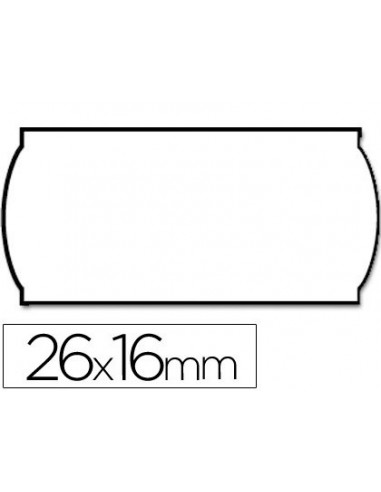 Etiquetas meto onduladas 26x16 mm blanca adh. 1 removible rollo de 1200 etiquetas troqueladas para etiquetadora tovel