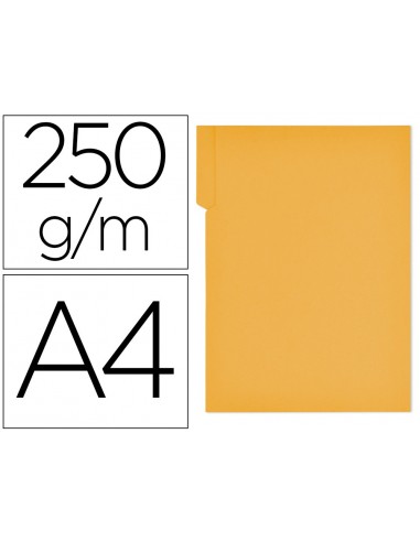 Subcarpeta cartulina gio din a4 pestaña derecha 250 g/m2 amarillo