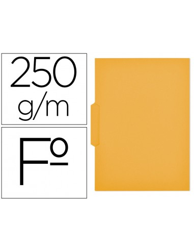 Subcarpeta cartulina gio folio pestaña central 250 g/m2 amarillo