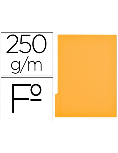 Subcarpeta cartulina gio folio pestaña izquierda 250 g/m2 amarillo