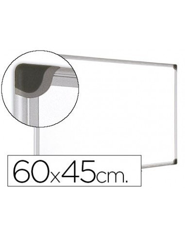Pizarra blanca bi-office magnetica maya w ceramica vitrificada marco de aluminio 60 x 45 cm con bandeja para