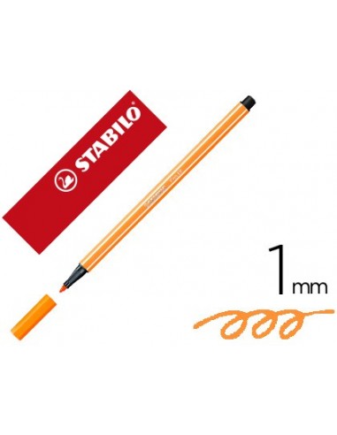Rotulador stabilo acuarelable pen 68 ocre punta gruesa 1mm